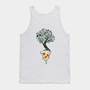 Pizza Fast Food Tree Of Life Yoga Celtic Viking Yggdrasil Tank Top